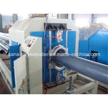 Línea de producción de la protuberancia del tubo del plástico de 75-160m m PVC / máquina del extrusor